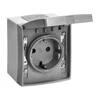 Orno Lizdas Lizdas 2P+Z Schuko AQUATIC PRO IP 55 pilkas-grafitas