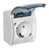 Orno Lizdas Lizdas 2P+Z Schuko AQUATIC, IP44, baltas, dūminis