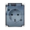 Orno Lizdas Lizdas 2P+Z Schuko AQUATIC, IP44, baltas, dūminis