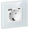 Gniazdo Lizdas Vienas lizdas 2P+Z, Schuko, USB-A + USB-C, išvestis 5VDC maks. 3A, baltas