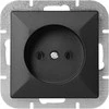 Gniazdo Lizdas Lizdas su išėjimu 2P Pearl, 16A, 250V, PT-15P, juodas