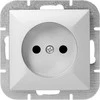 Gniazdo Lizdas Lizdas su išėjimu 2P Pearl, 16A, 250V, PT-15P, sidabrinis