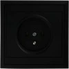 Gniazdo Lizdas Lizdas su 2P+Z „Luna“, 16A, 250V, PT-16L, juodas