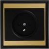 Gniazdo Lizdas Luna vieno lizdo 2P+Z, 16A, 250V, PT-16L, juodas/auksinis