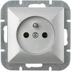 Gniazdo Vienguba elektros lizdas Pearl, 16A, 250V, sidabrinis