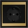 Gniazdo Lizdas Lizdas su 2P+Z lizdu, Schuko Luna, 16A, 250V, PT-17L, juodas/auksinis
