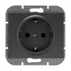 Gniazdo Lizdas Lizdas su 2P+Z Schuko Onyx, 16A, 250V, PT-17O, juodas