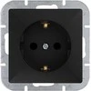 Gniazdo Lizdas Lizdas su 2P+Z Schuko Pearl, 16A, 250V, PT-17P, juodas