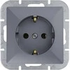 Gniazdo Lizdas Lizdas su 2P+Z Schuko Pearl, 16A, 250V, PT-17P, antracito spalvos