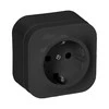 Orno Lizdas „ToDo“ viengubas lizdas 2P+Z Schuko IP20, juodas, 10 vnt.