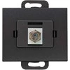 Gniazdo Lizdas Viengubas F tipo lizdas, Onyx, TV/FF/O1, juodas