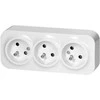 Orno Lizdas „ToDo“ trigubas lizdas 2P+Z IP20, 16A, 230V AC, baltas, 10 vnt.