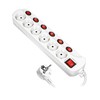 Orno Maitinimo juosta 6x2P+Z 1,5m OR-AE-13162(GS)/1,5M schuko, balta