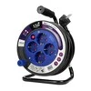 Orno MINI ilgintuvas 4 lizdai 2P+Z 15 m OR-AE-1339/G(GS) schuko pilka