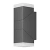 Orno MORPH LED 12W, dvigubas fasadinis šviestuvas, 1100lm, IP54, 4000K, pilkas