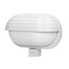 Sieninis šviestuvas Orno MUSAM, sodo šviestuvas su 180° judesio jutikliu, 1x15W, E27, IP44, su sklende, plastikinis, baltas