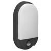 Sieninis šviestuvas Orno NEFRYT LED 15W, sodo šviestuvas su judesio jutikliu, 1100lm, IP54, 4000K, juodas