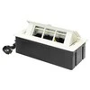 Orno NOEN baldų kasetė, įleidžiama į stalviršį, su integruotu PVC rėmu moduliniams lizdams 3 x 45x45mm arba 6 x 22,5x45mm, 1,5m laidas, balta