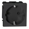 Orno NOEN GS, modulinis lizdas 45x45mm 1x2P+Z, F tipo schuko, 16A 250V, juodas