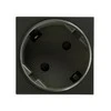 Orno NOEN GS, modulinis lizdas 45x45mm kampinis - 45° 1x2P+Z, F tipo Schuko, 16A 250V, juodas