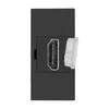 Orno NOEN HDMI, modulinis lizdas 22,5x45 mm HDMI su apsauginiu dangteliu, juodas