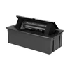 Orno NOEN baldų kasetė, įleidžiama į stalviršį, su integruotu PVC rėmu moduliniams lizdams 3 x 45x45mm arba 6 x 22,5x45mm, 1,5m laidas, juoda