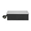 Orno NOEN baldų kasetė, įleidžiama į stalviršį, su integruotu PVC rėmu moduliniams lizdams 3 x 45x45mm arba 6 x 22,5x45mm, 1,5m laidas, sidabrinė