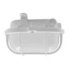 Lubinis šviestuvas Orno OVAL 7040T/P, šviestuvas, 40W, E27, IP44, IK10, matinis polikarbonato difuzorius, polipropileno pagrindas, plastikinis tinklelis, baltas