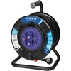 Orno Przedłużacz Ilgintuvo ritė, 4 lizdai 2P+Z Schuko, PVC kabelis H05VV-F 3x1,5mm2, ilgis 25m, fiksuoti lizdai, šiluminė apsauga, srovės kelio sklendės