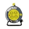 Orno Przedłużacz MINI prailginimo kabelio ritė, 4 lizdai 2P+Z, metalinis stovas, PVC H05VV-F 3x1mm?, ilgis 15m, žalia