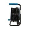 Orno MINI prailginimo laido ritė, 4 lizdai 2P+Z, metalinis stovas, polivinilchloridas H05VV-F 3x1mm-, ilgis 15m, turkio