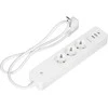 Orno Przedłużacz „Tuya“ išmanusis „Wi-Fi“ prailgintuvas su 3 įžemintais „Schuko“ lizdais ir 3 USB jungikliu, baltas