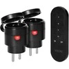 Orno Rinkinys Belaidžių MINI Schuko lizdų rinkinys, valdomas nuotoliniu būdu 2+1, 2300 W, IP44
