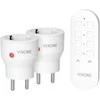 Orno Rinkinys Belaidžių MINI Schuko lizdų rinkinys, valdomas nuotoliniu būdu 2+1, 2300 W