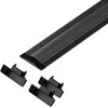 Orno Rinkinys: Komplektas: aliuminio profilis LED juostoms, 2000 x 24,5 x 6,05 mm, įleidžiamas, juodas, juodas dangtelis, 4 galiniai dangteliai