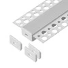 Orno Rinkinys: Komplektas: aliuminio profilis LED juostoms, 2000 x 55,8 x 12,5 mm, įleidžiamas, baltas, opalo spalvos dangtelis, 4 galiniai dangteliai