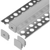 Orno Rinkinys: Komplektas: aliuminio profilis LED juostoms, 2000 x 55 x 13 mm, paviršinis montavimas, sidabrinis, matinis dangtelis, 4 galiniai dangteliai