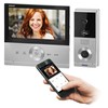 Orno CONESSI Full HD vaizdo domofono rinkinys, laisvų rankų įrangos 7" LCD monitorius, išorinė kasetė su RFID kortele ir raktų pakabuko skaitytuvu, WiFi ir valdymas per Tuya programą