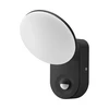 Sieninis šviestuvas Orno RIOLIT LED 15W, sodo šviestuvas su judesio jutikliu, 1100lm, IP65, 4000K, juodas