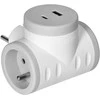 Orno Rozgałęźnik 2P+Z skirstytuvas su 2xUSB įkrovikliu, greito įkrovimo, baltas ir pilkas