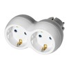 Orno Rozgałęźnik Skirstytuvas 2x2P+Z (Schuko), baltai pilkas