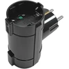 Orno Rozgałęźnik 2x2P+Z, Schuko, juoda