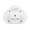 Orno Power splitter with 2 round sockets and a central switch, baltas (OR-AE-13187)