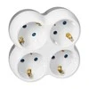 Orno Rozgałęźnik Skirstytuvas 4x2P+Z (Schuko), baltai pilkas