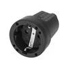 Orno Lizdas Schuko mini lizdas, IP44 su įžeminimu, juodas, Schuko versija, 16A, 230V, 25 vnt.