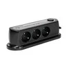 Orno Stalinis maitinimo elementas 3x2P+Z įkroviklis 2xUSB OR-AE-13190/B juodas, juoda
