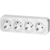 Gniazdo Lizdas Keturgubas „ToDo“ lizdas 2P+Z, Schuko, IP20, 16A, 230V AC, baltas, 8 vnt.