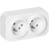 Orno Dvigubas „ToDo“ lizdas 2x2P+Z, 16A/230VAC, IP20, baltas