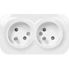 Orno ToDo Lizdas podwójne 2x2P+Z, 16A/230VAC, IP20, Balta 10 vnt