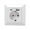Orno Viengubas elektros lizdas 2P+Z (Schuko) su USB-A ir USB-C jungtimis